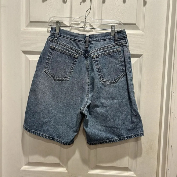 VTG Faded Glory Womens Jean Shorts Blue Pockets Light‎ Wash High Rise Denim 12 - Picture 5 of 6